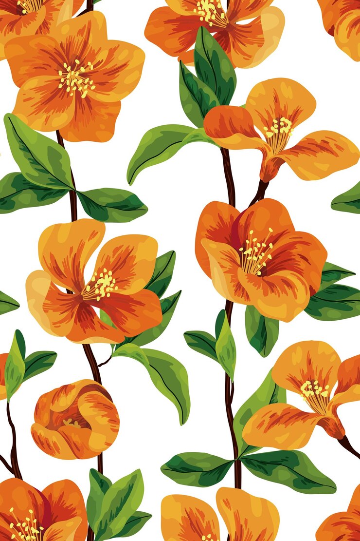 Patrón floral transparente con estado de ánimo de verano Composición de ramas paralelas con flores amarillas y hojas pequeñas Ilustración de vector botánico aislado sobre fondo blanco