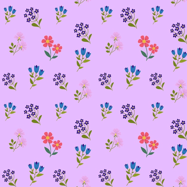 patrón floral transparente con fondo azul claro