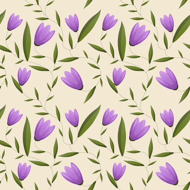 Patrón floral transparente. Hermoso diseño de primavera a partir de ilustraciones vectoriales con un ligero degradado.