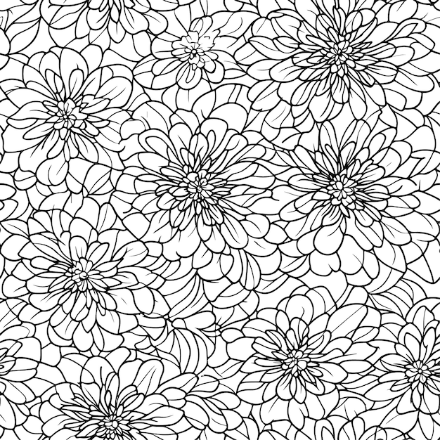 Patrón floral transparente Líneas de flores diagonales patrón de fondo Patrón de línea Ilustración vectorial