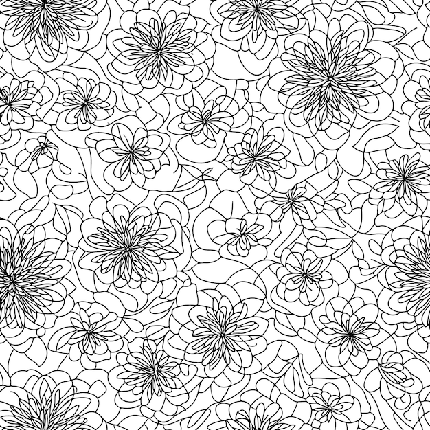 Patrón floral transparente Líneas de flores diagonales patrón de fondo Patrón de línea Ilustración vectorial