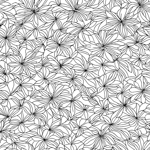 Patrón floral transparente Líneas de flores diagonales patrón de fondo Patrón de línea Ilustración vectorial