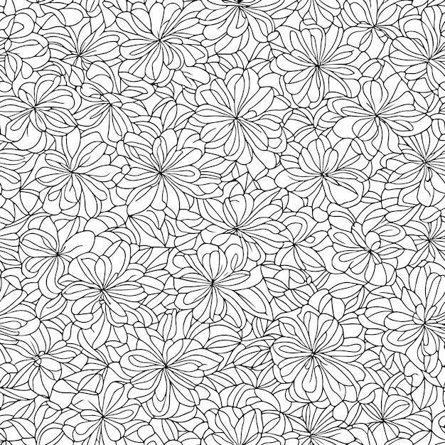 Patrón floral transparente Líneas de flores diagonales patrón de fondo Patrón de línea Ilustración vectorial