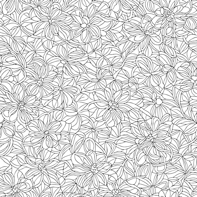 Patrón floral transparente Líneas de flores diagonales patrón de fondo Patrón de línea Ilustración vectorial