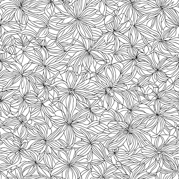 Patrón floral transparente Líneas de flores diagonales patrón de fondo Patrón de línea Ilustración vectorial