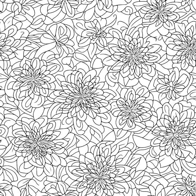 Patrón floral transparente Líneas de flores diagonales patrón de fondo Patrón de línea Ilustración vectorial
