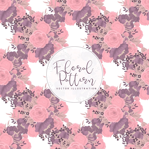 Patrón floral transparente de moda en la ilustración