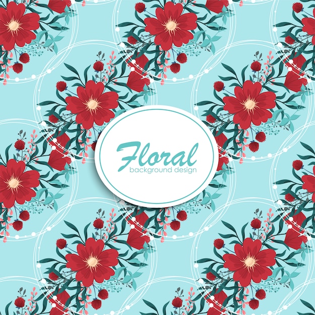 Patrón floral transparente de moda en vector