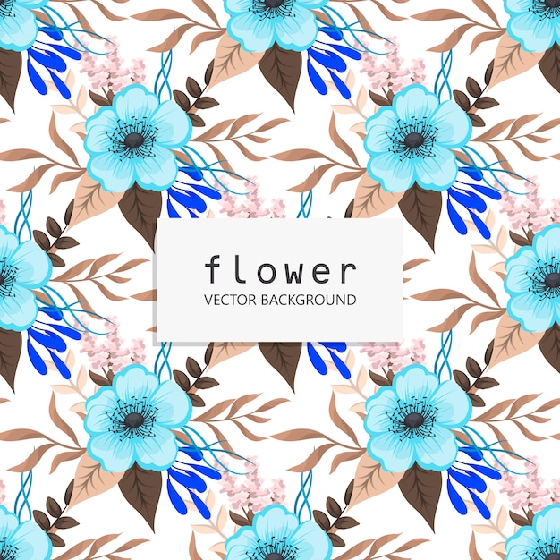 Patrón floral transparente de moda en vector