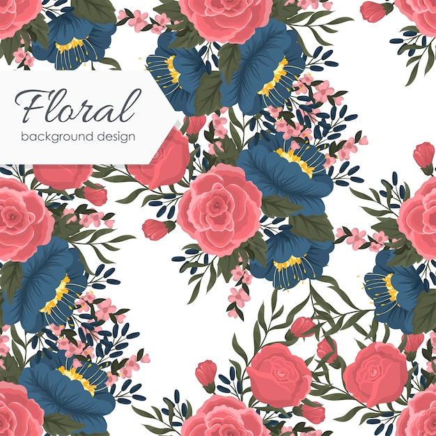 Patrón floral transparente de moda en vector