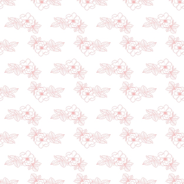 Patrón floral transparente con peonías ilustración vectorial
