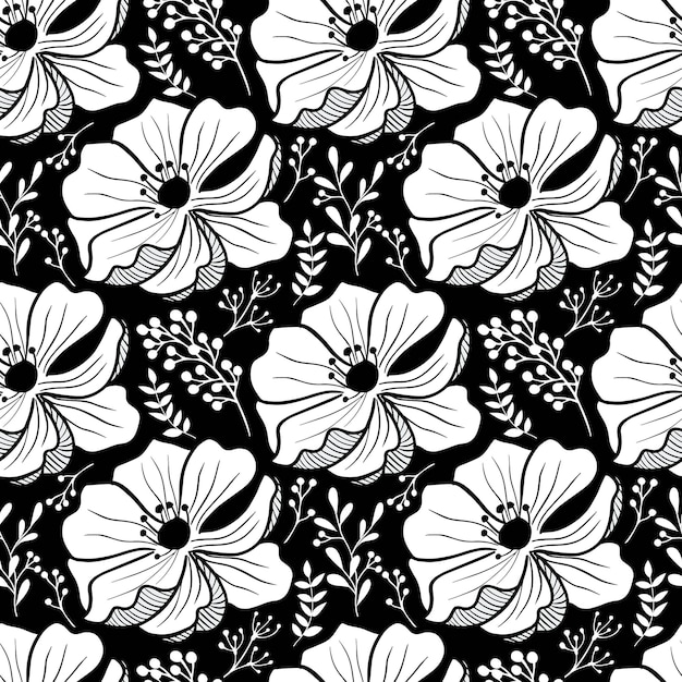 Patrón floral transparente para tela y flores textiles patrón repetido
