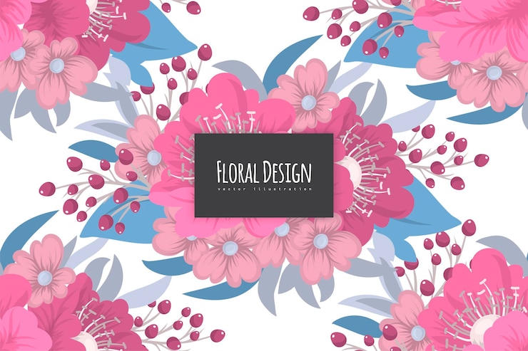 Vector patrón floral transparente en vector de fondo