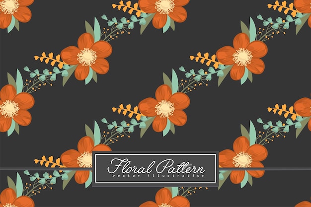 Patrón floral transparente en vector de fondo