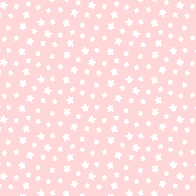 Patrón floral transparente de vector Impresión linda con flores pequeñas Estilo plano Patrón de primavera con flores florecientes