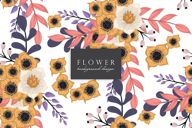 Patrón floral transparente en vector. Plantilla de fondo de pantalla