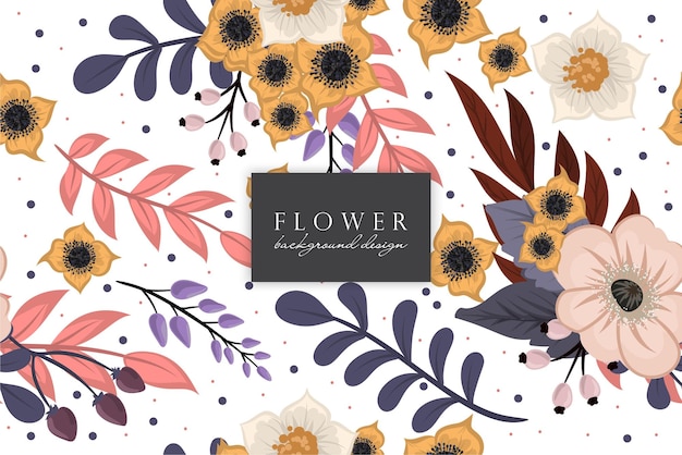 Patrón floral transparente en vector. Plantilla de fondo de pantalla