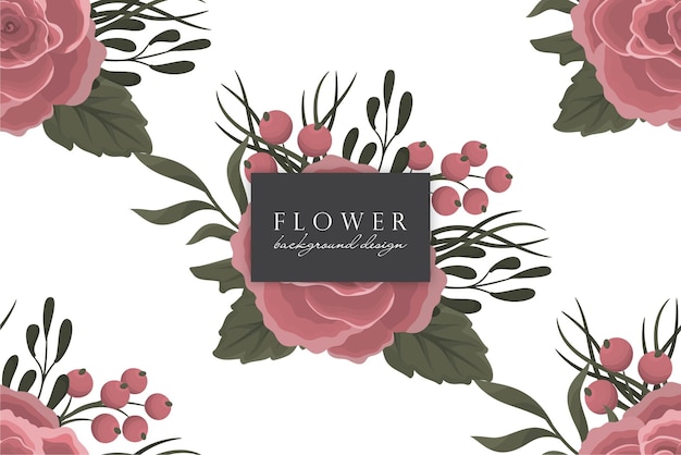 Patrón floral transparente en vector. Plantilla de fondo de pantalla
