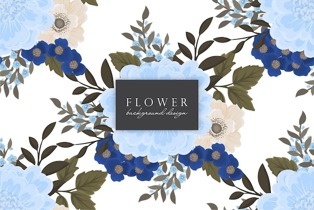 Patrón floral transparente en vector. Plantilla de fondo de pantalla