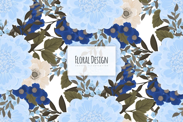 Patrón floral transparente en vector. Plantilla de fondo de pantalla