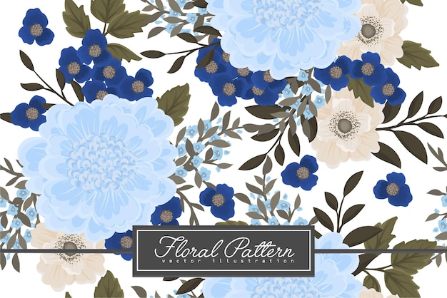 Patrón floral transparente en vector. Plantilla de fondo de pantalla