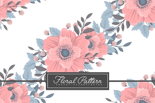 Patrón floral transparente en vector. Plantilla de fondo de pantalla