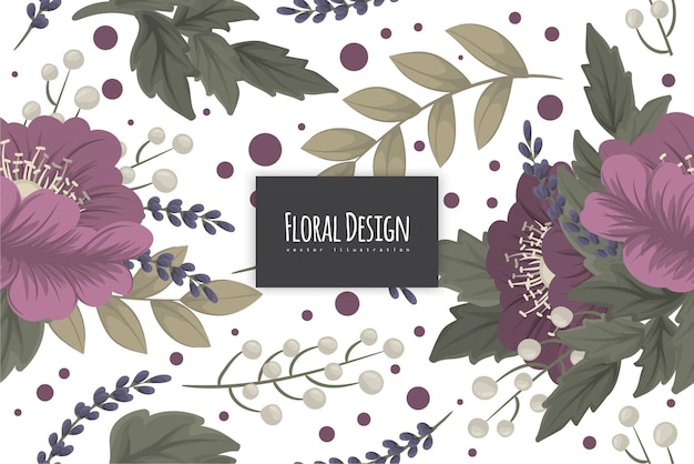 Patrón floral transparente en vector. Plantilla de fondo de pantalla