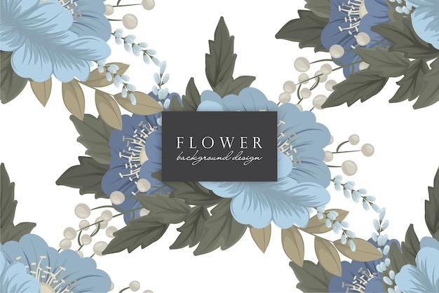 Patrón floral transparente en vector. Plantilla de fondo de pantalla