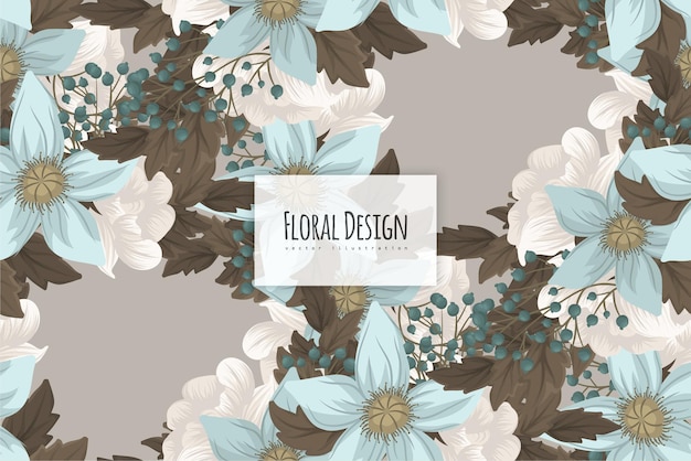 Patrón floral transparente en vector. Plantilla de fondo de pantalla