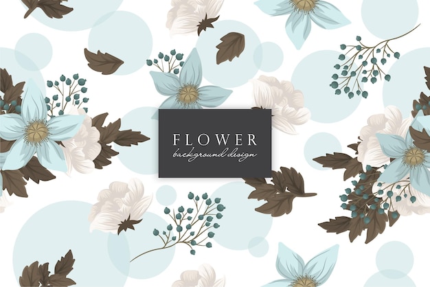 Patrón floral transparente en vector. Plantilla de fondo de pantalla