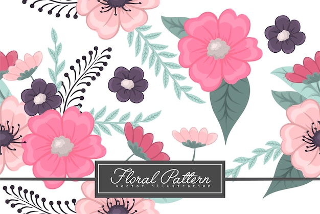 Patrón floral transparente en vector plantilla de papel tapiz