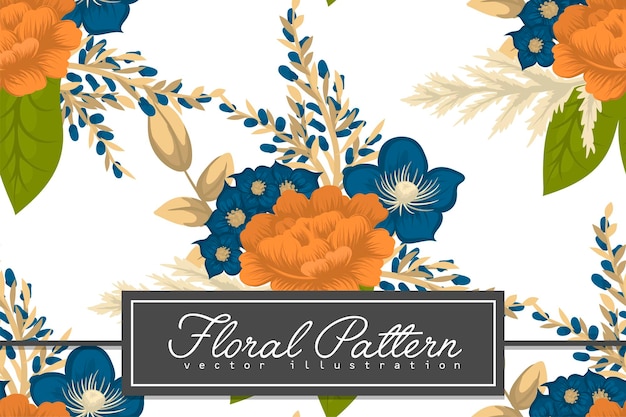 Patrón floral transparente en vector