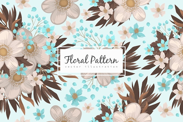 Patrón floral transparente en vector