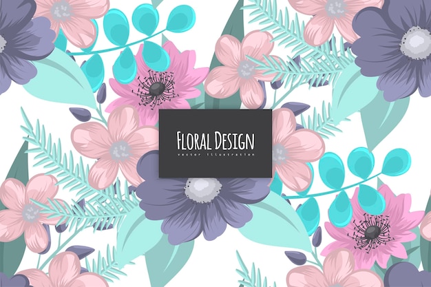 Patrón floral transparente en vector