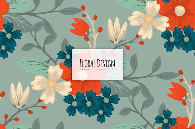 Patrón floral transparente en vector