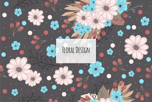 Patrón floral transparente en vector