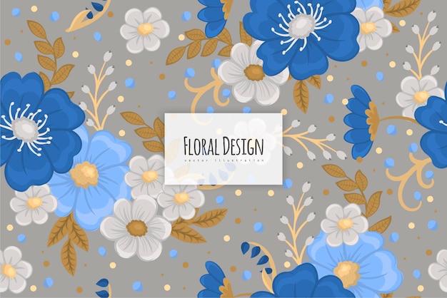 Patrón floral transparente en vector