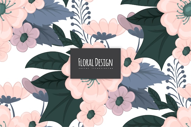 Patrón floral transparente en vector