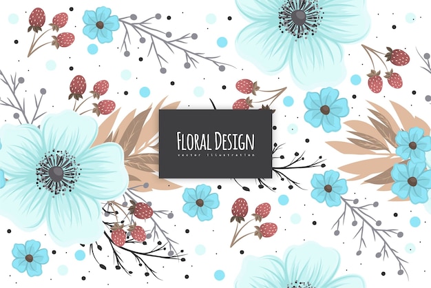 Patrón floral transparente en vector