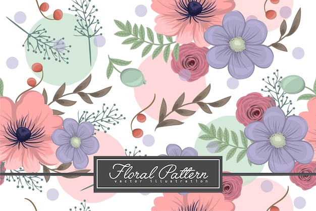Patrón floral transparente en vector