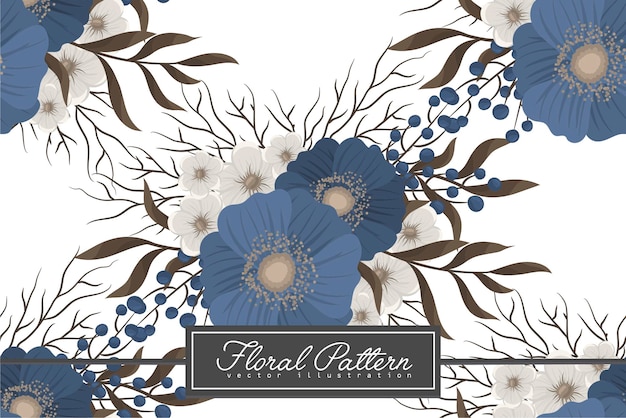 Patrón floral transparente en vector