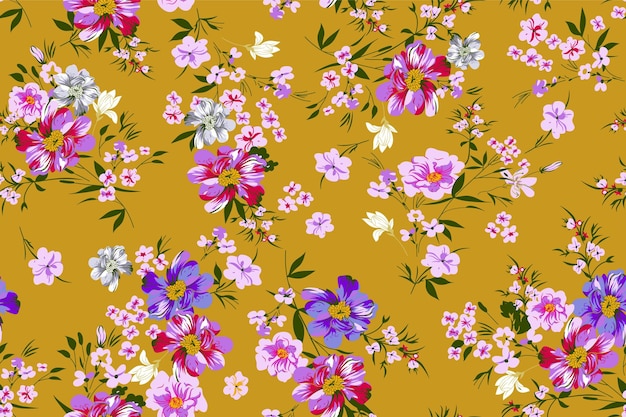 Patrón floral transparente en vector