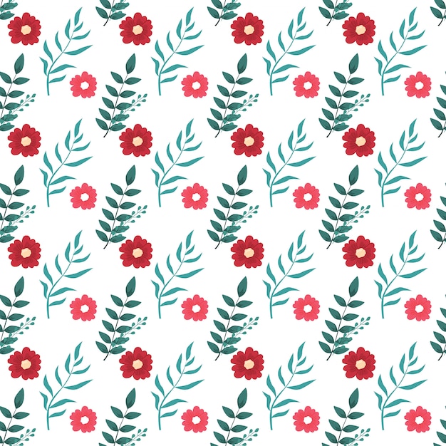 Patrón floral transparente en vector