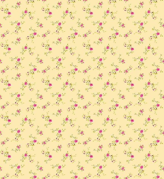 Patrón floral transparente en vectorWild flores hojas ramas caramelos repetir patrón diseño conjunto