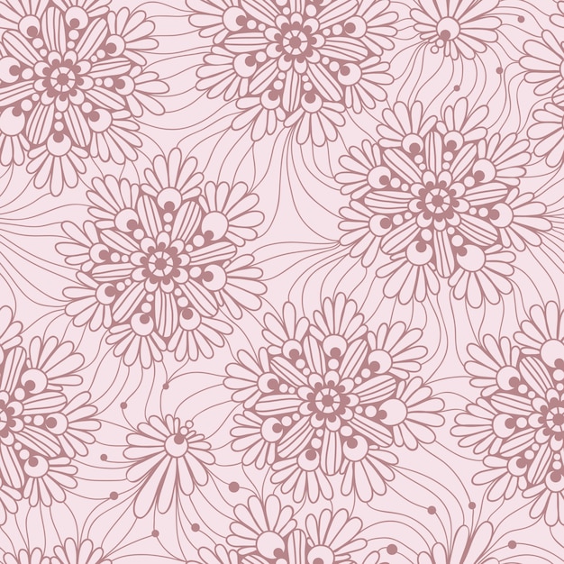 Patrón floral transparente