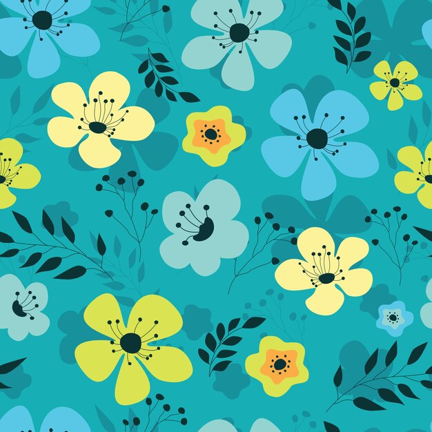 Patrón floral transparente