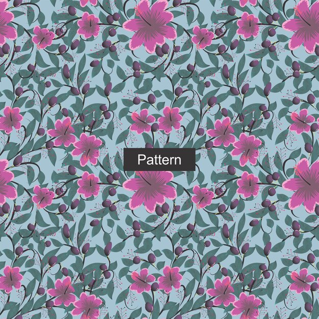 Patrón floral transparente