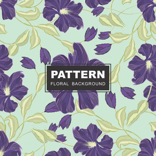 Patrón floral transparente
