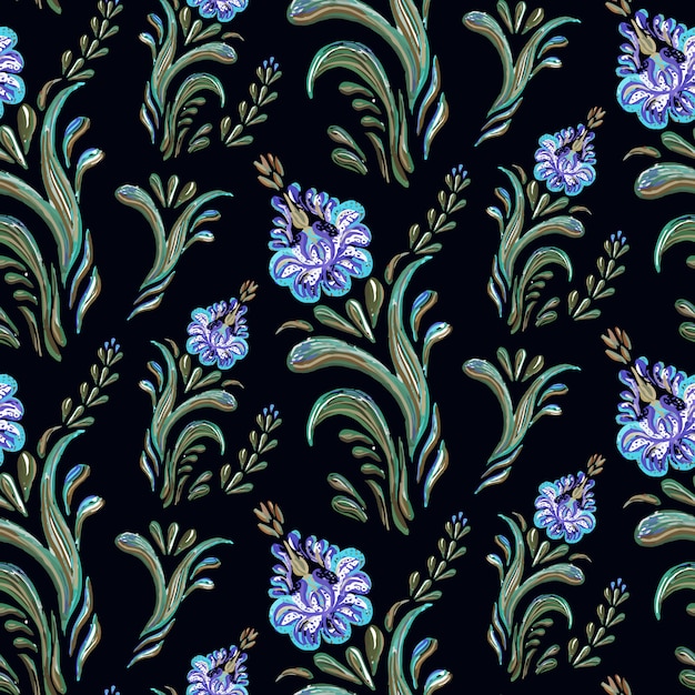 Patrón floral transparente