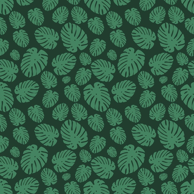 Patrón floral de vector de fondo verde de naturaleza de lujo